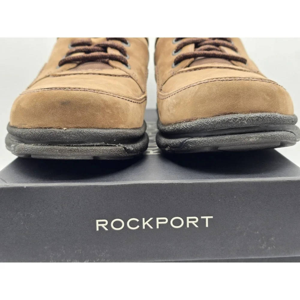 Rockport Men's Chocolate Leather World Tour Classic Walking Shoe Size 8 XW Extra
